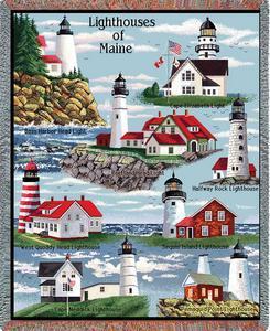 Plaid Leuchtturm Lighthouses of Maine