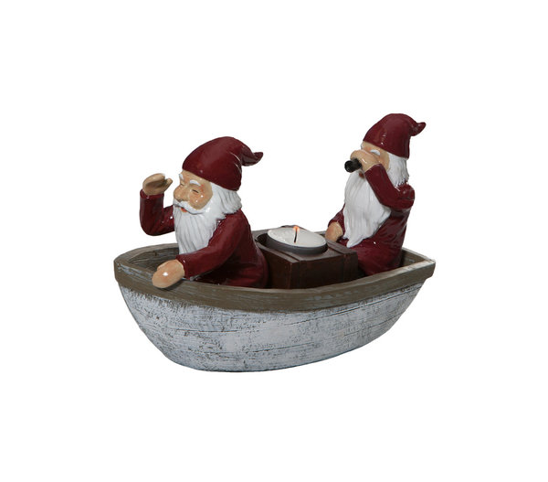 Harvesttime Santas Weihnachtsmänner im Boot 23cm